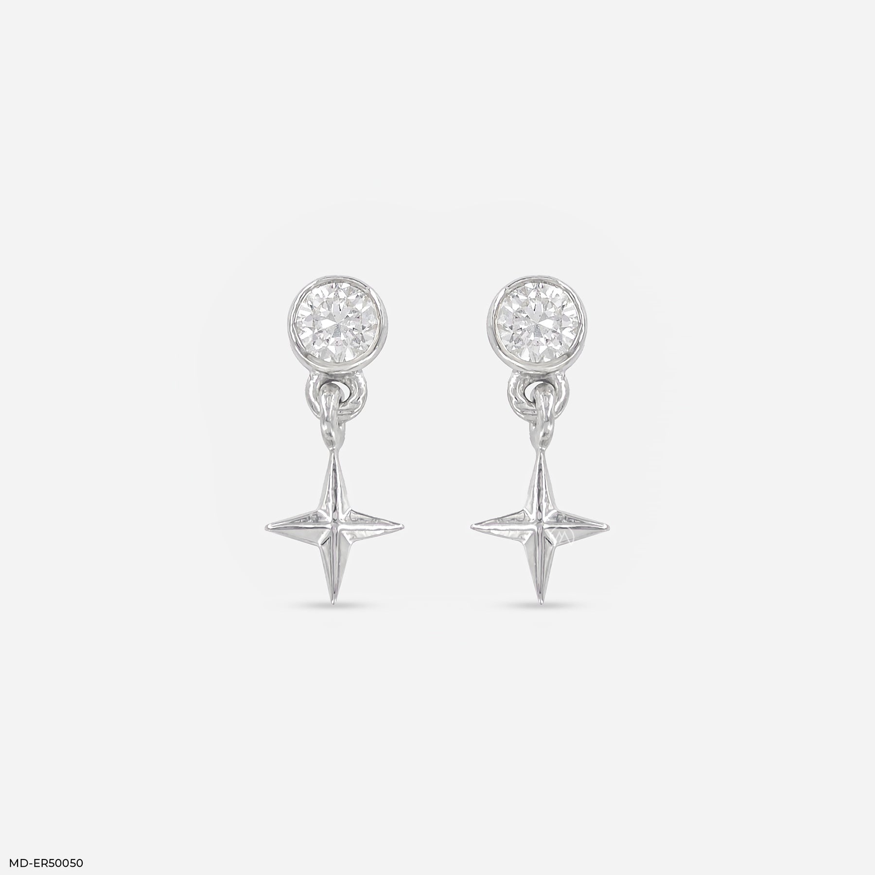 Shimmer Drops Lab Diamond Earrings 925 Sterling Silver