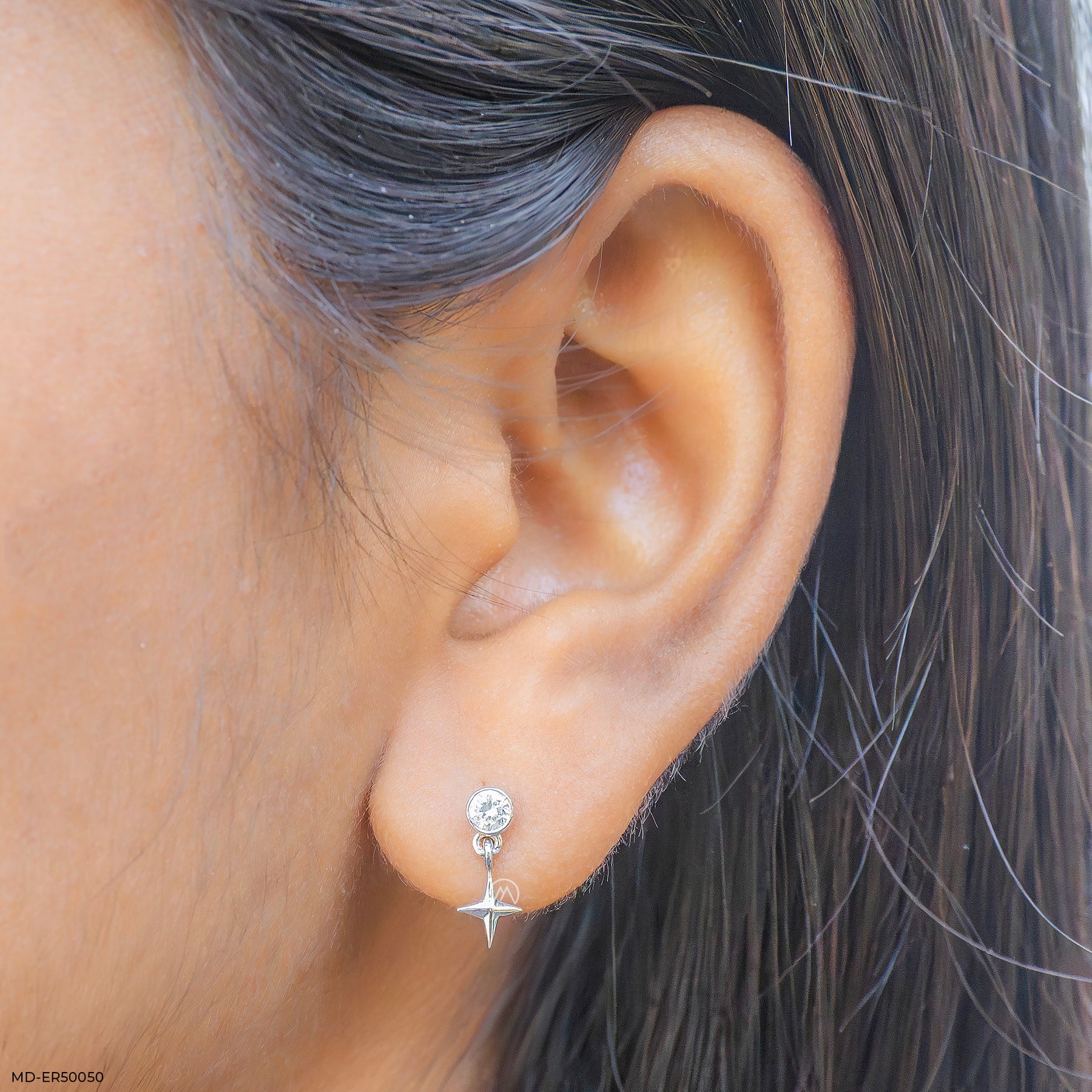 Shimmer Drops Lab Diamond Earrings 925 Sterling Silver