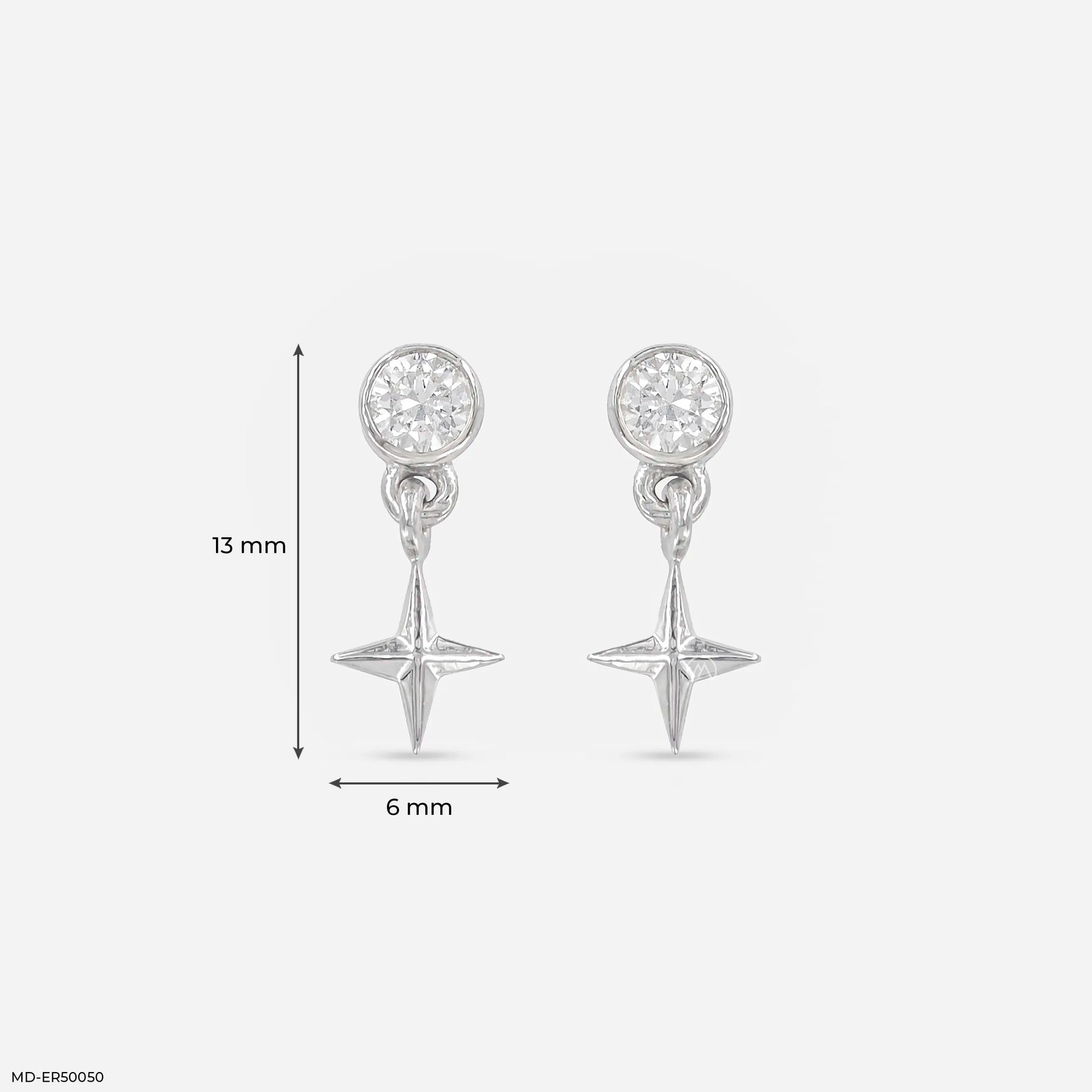 Shimmer Drops Lab Diamond Earrings 925 Sterling Silver