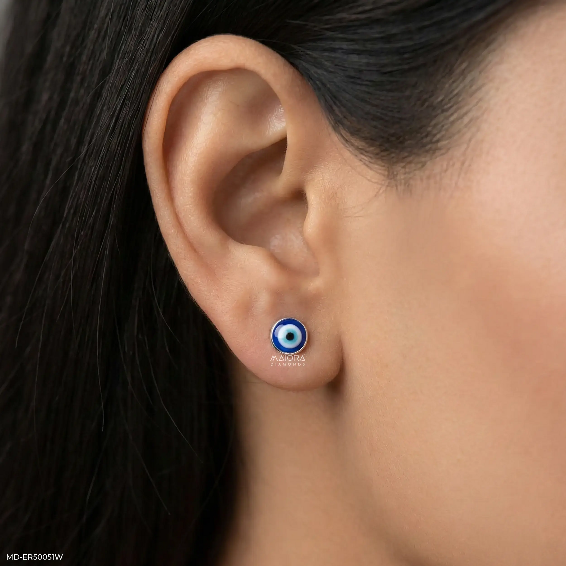 The Protective Evil Eye Studs 925 Sterling Silver
