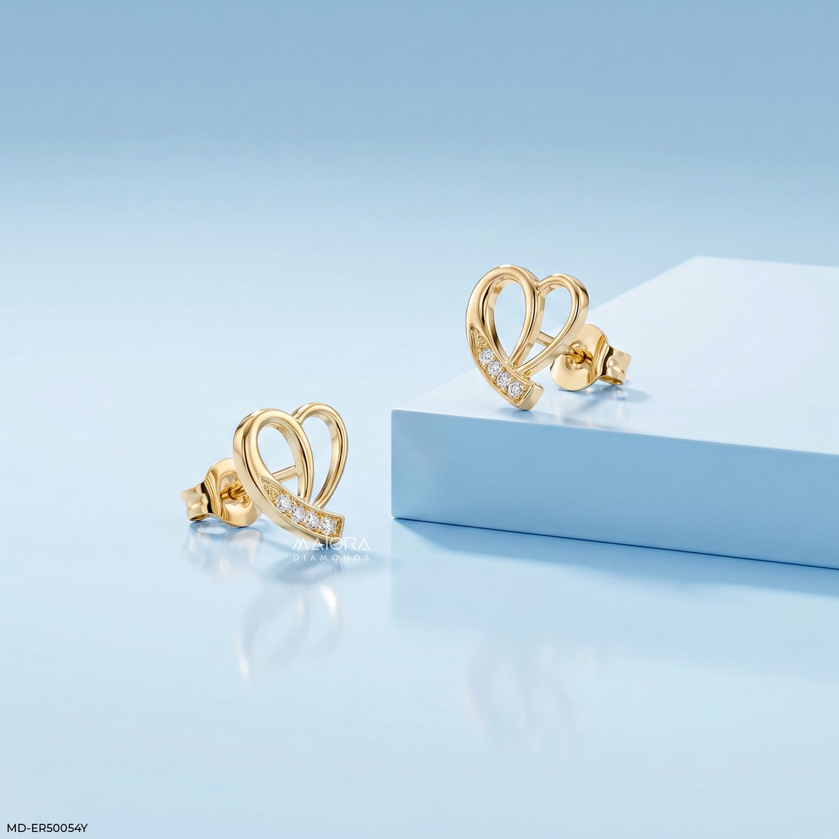 Pure Heart Diamond Studs Earrings