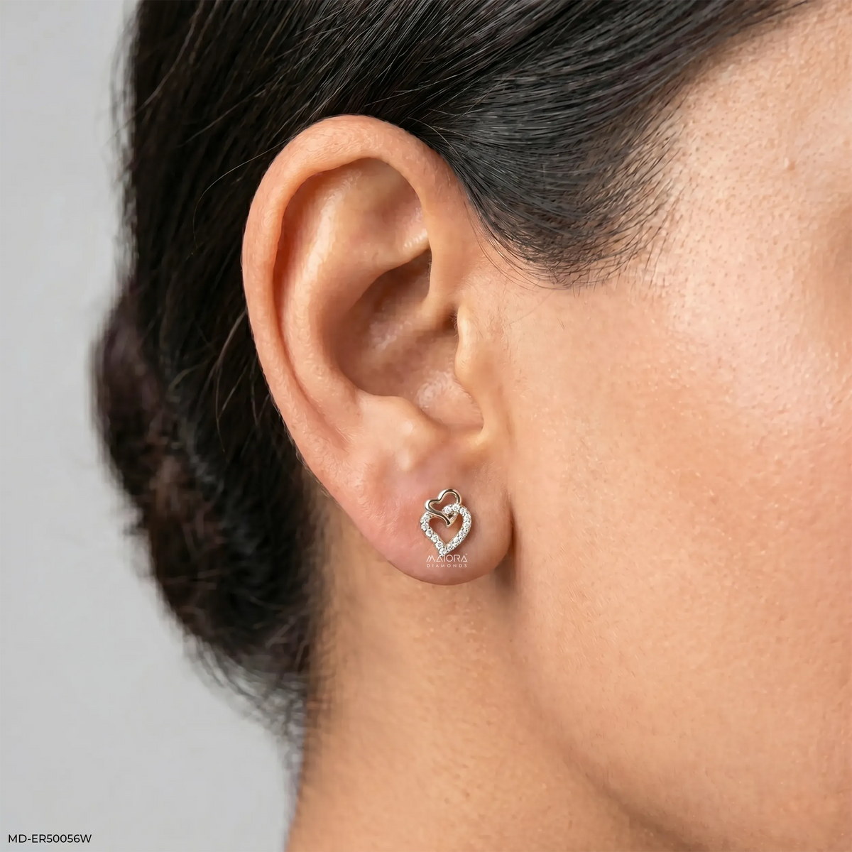 Tiny Bunny Diamond Studs Earrings