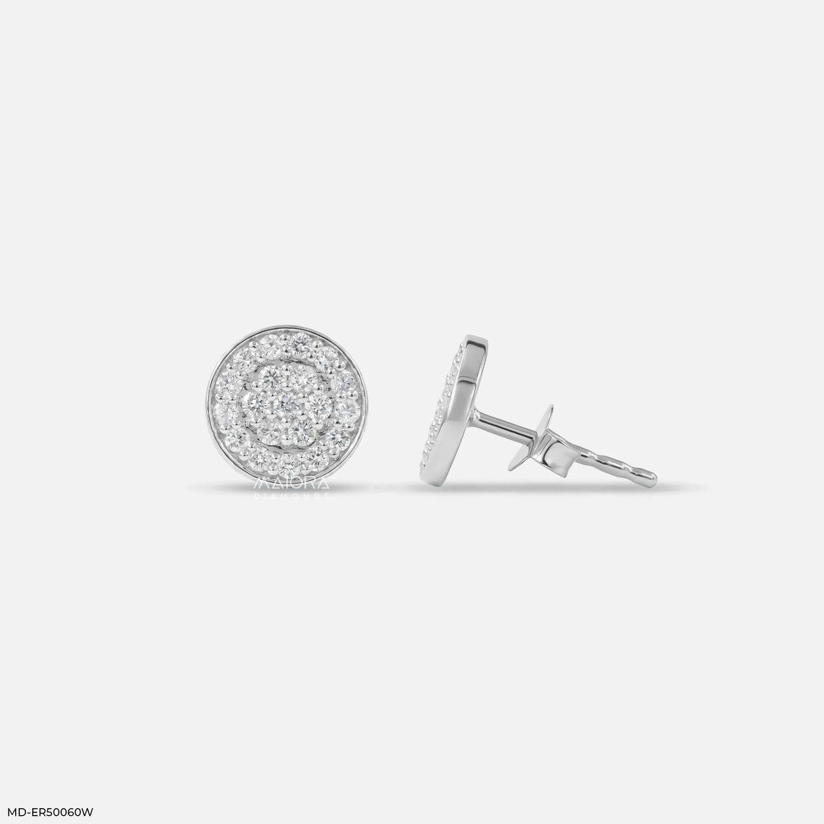 Dazzling Round Diamond Studs Earrings