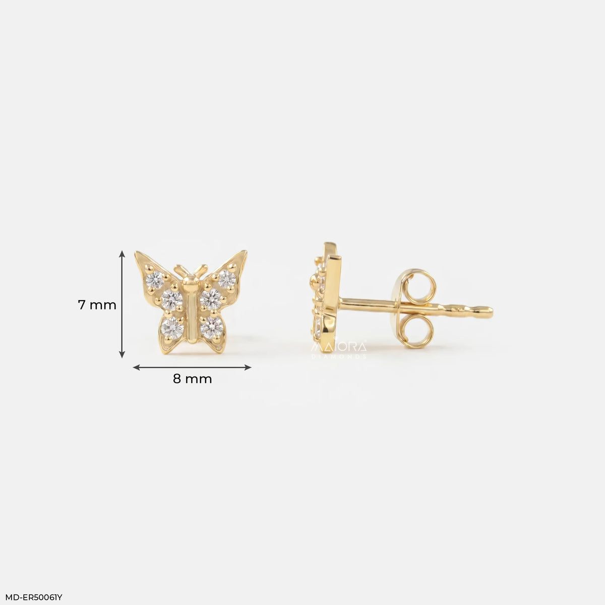 Petite Fly Diamond Studs Earrings