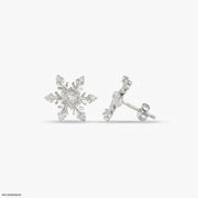 Frozen Flake Diamond Studs Earrings