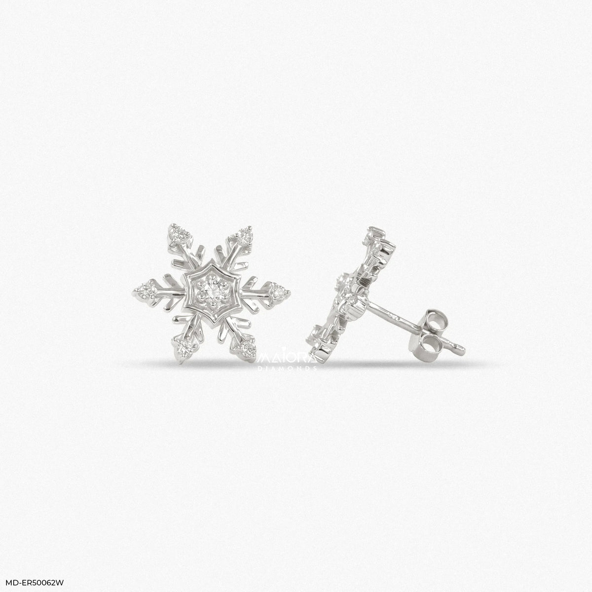 Frozen Flake Diamond Studs Earrings