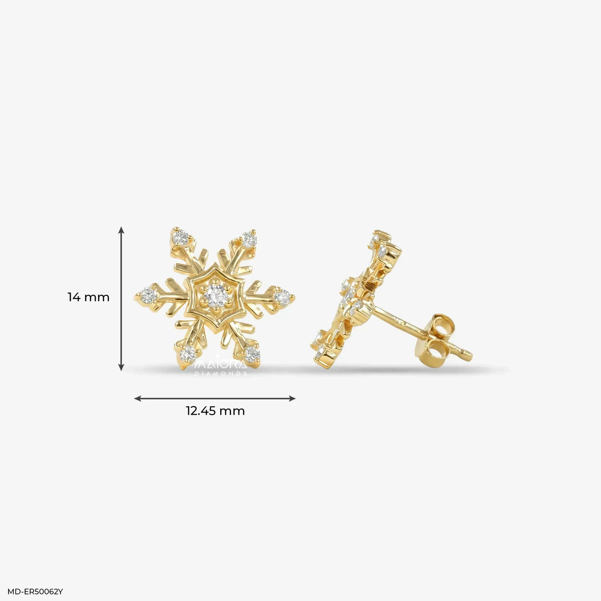 Winter Star Diamond Studs Earrings