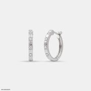 Modern Bloack Diamond Bali Earrings