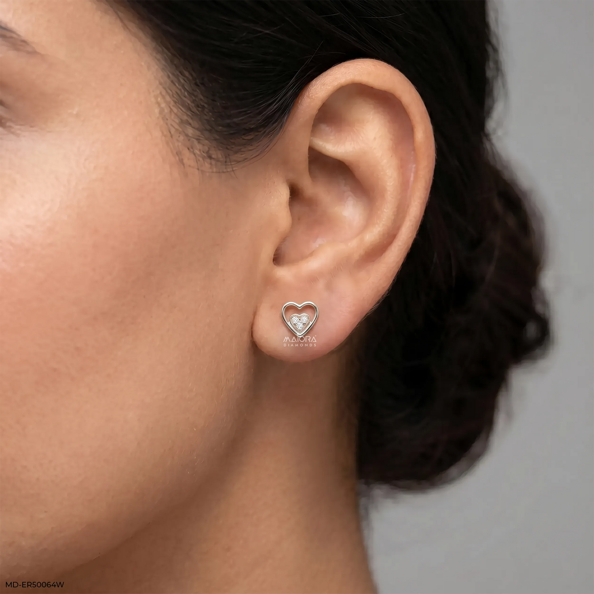 Layer Love Diamond Studs Earrings
