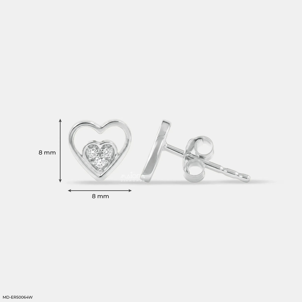 Layer Love Diamond Studs Earrings