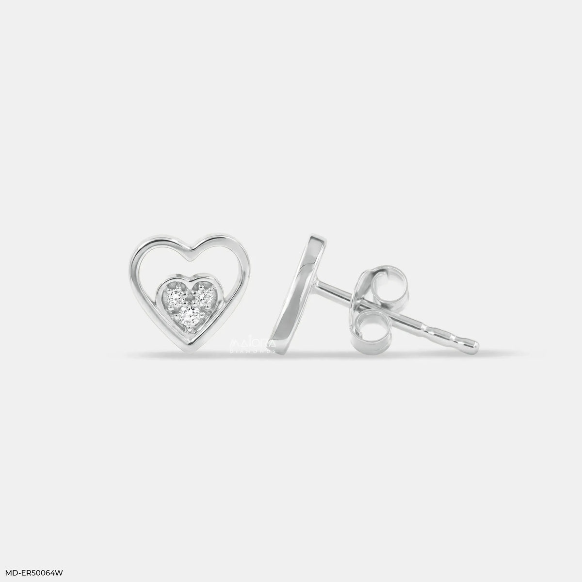 Layer Love Diamond Studs Earrings