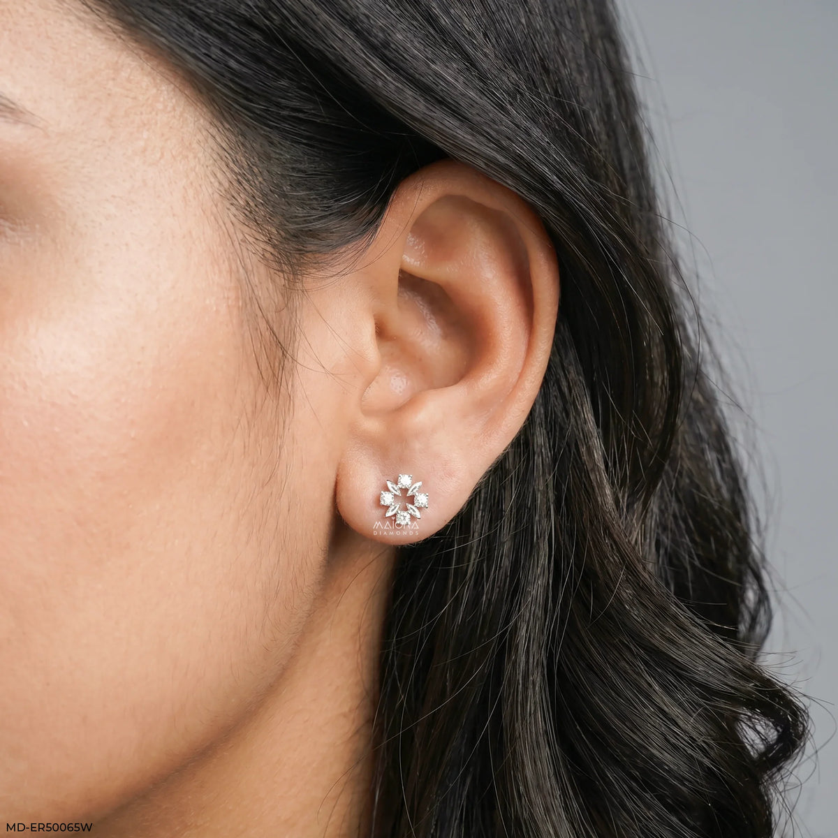 Radiant Bloom Diamond Earrings