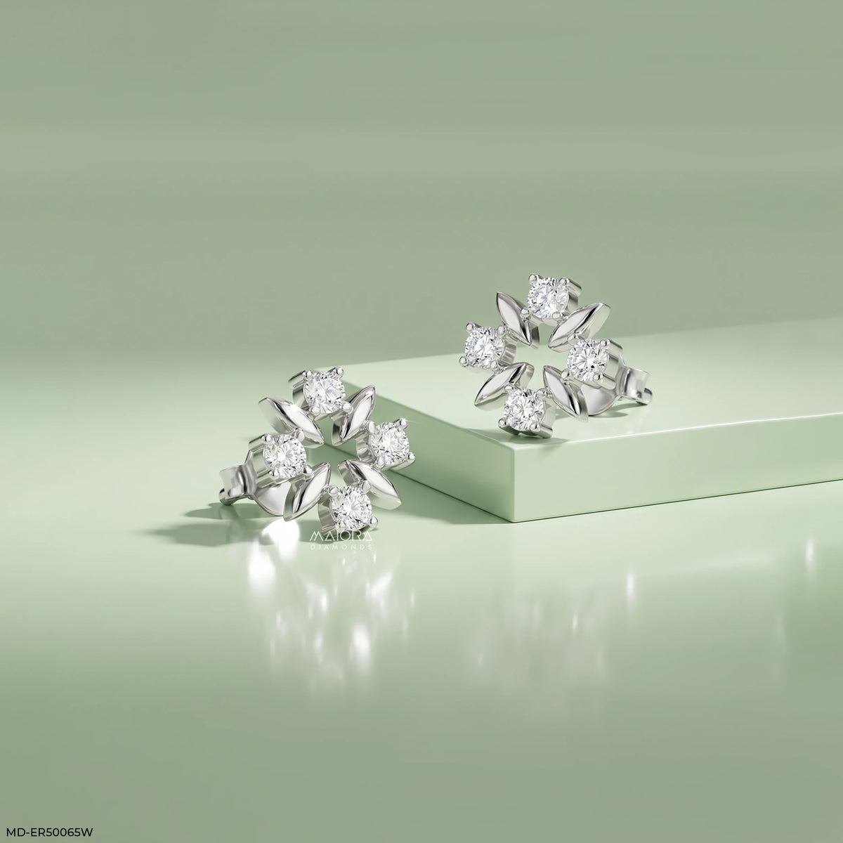 Radiant Bloom Diamond Earrings