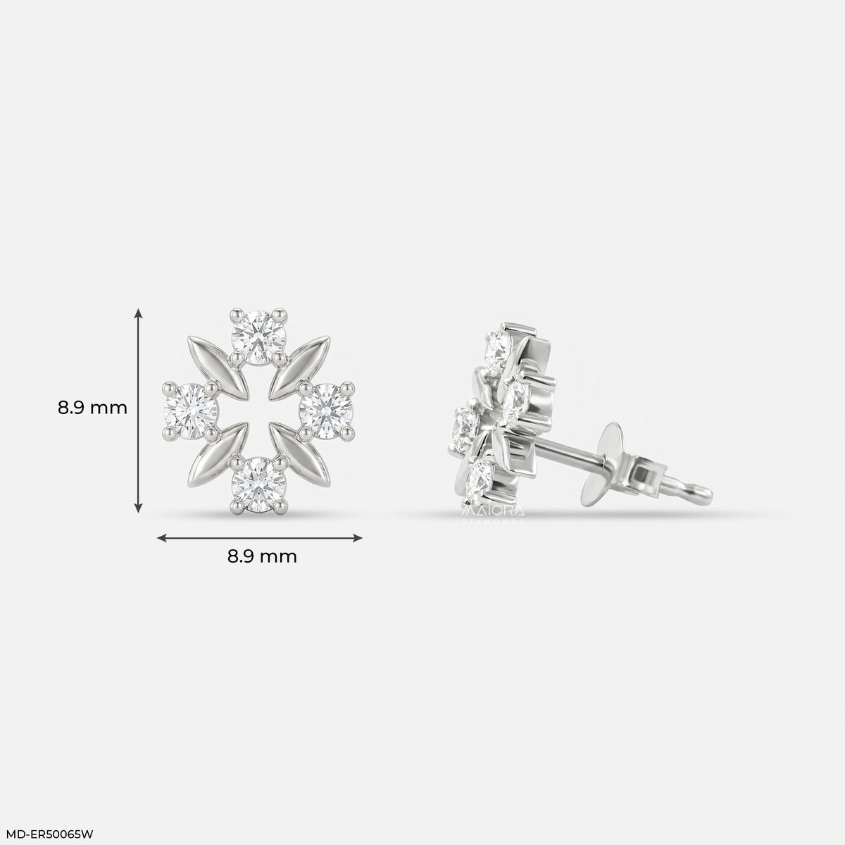 Radiant Bloom Diamond Earrings