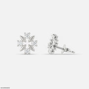 Radiant Bloom Diamond Earrings