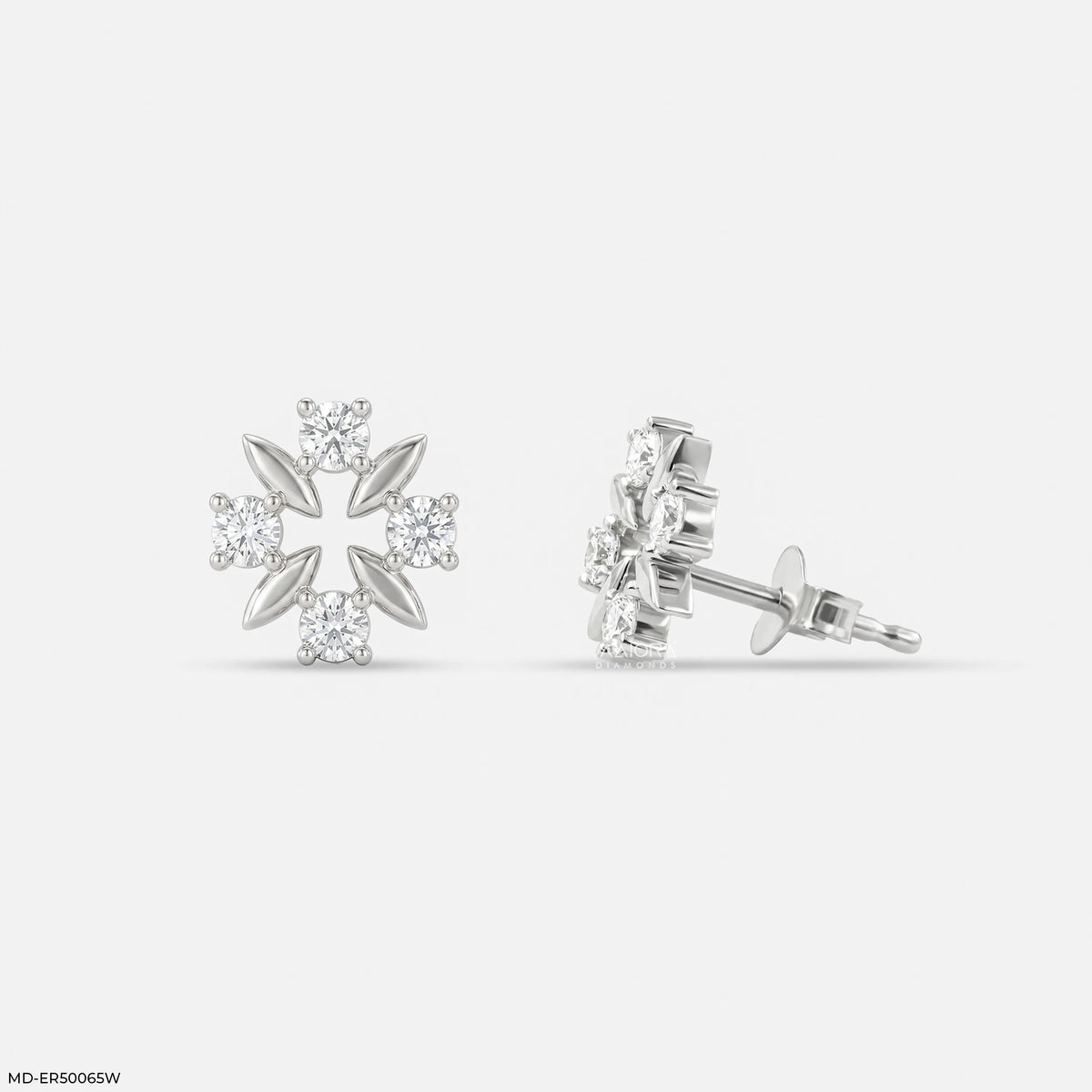 Radiant Bloom Diamond Earrings