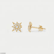 Wishing Star Diamond Studs Earrings