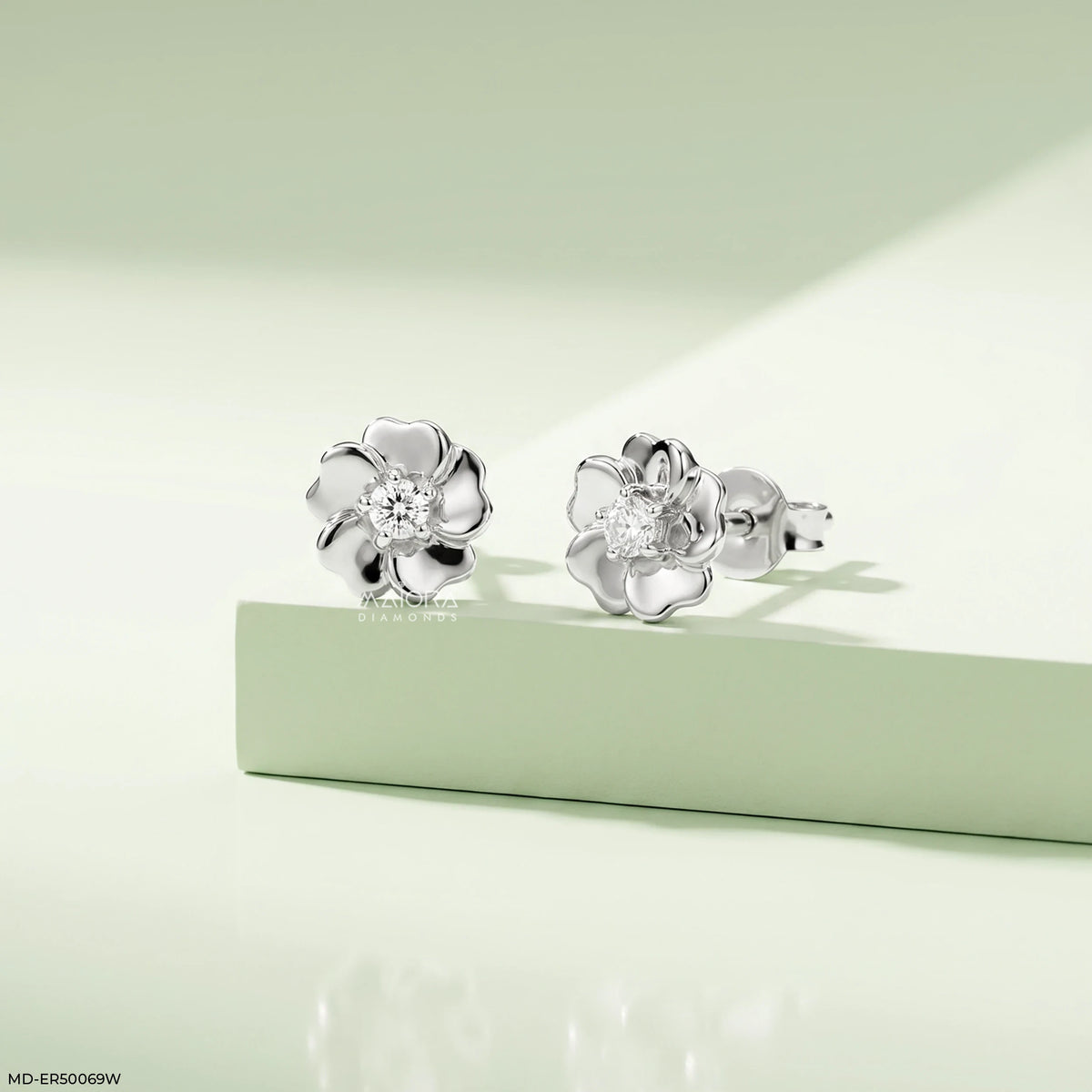 Flower Diamond Studs Earrings