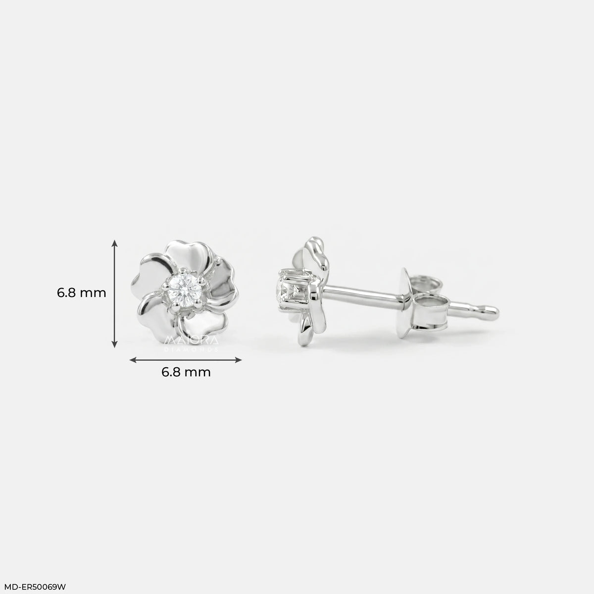Flower Diamond Studs Earrings