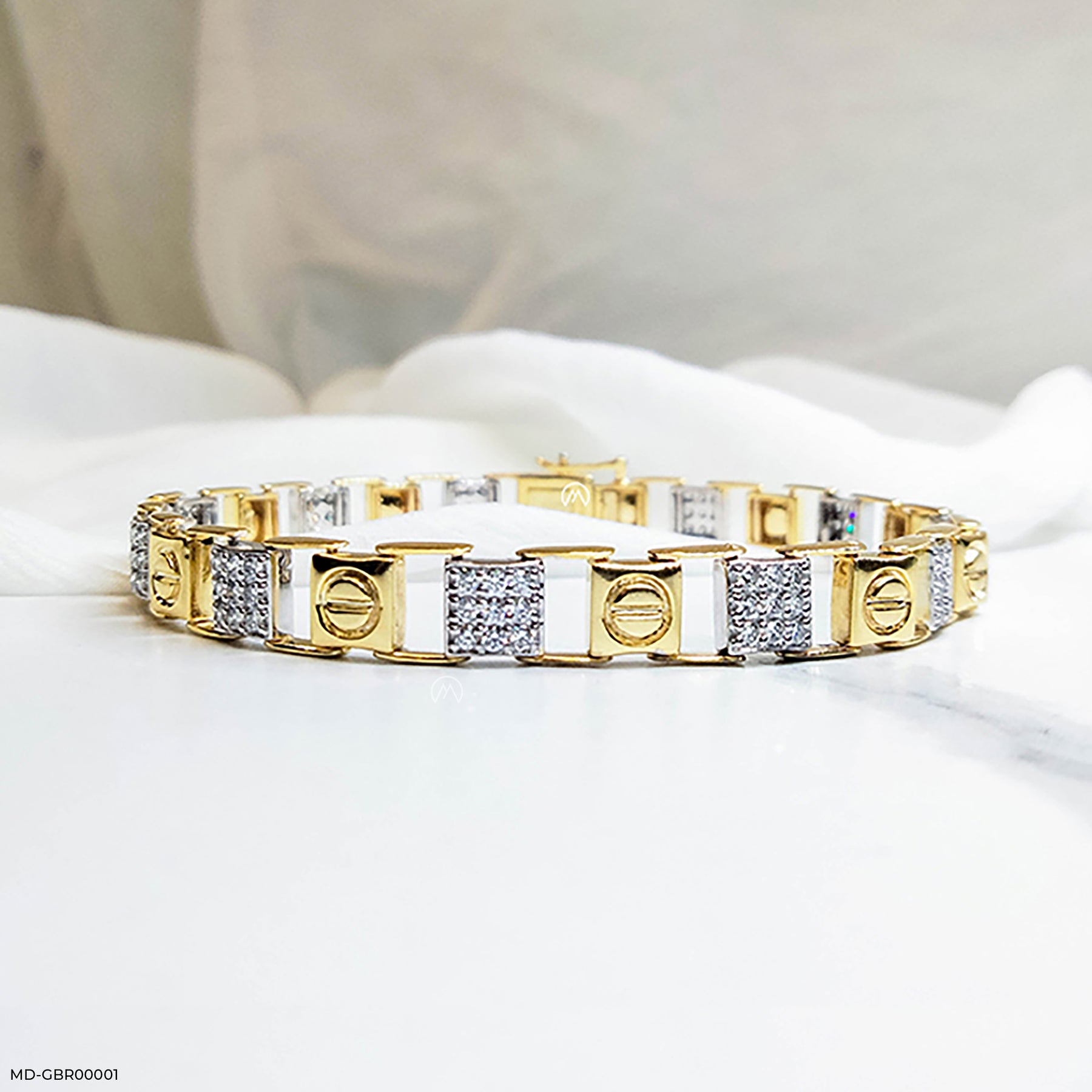 Stunning Men's Bracelets 14K White Gold