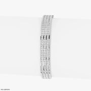 Trinity Row Men's Diamond Bracelet 14K White Gold