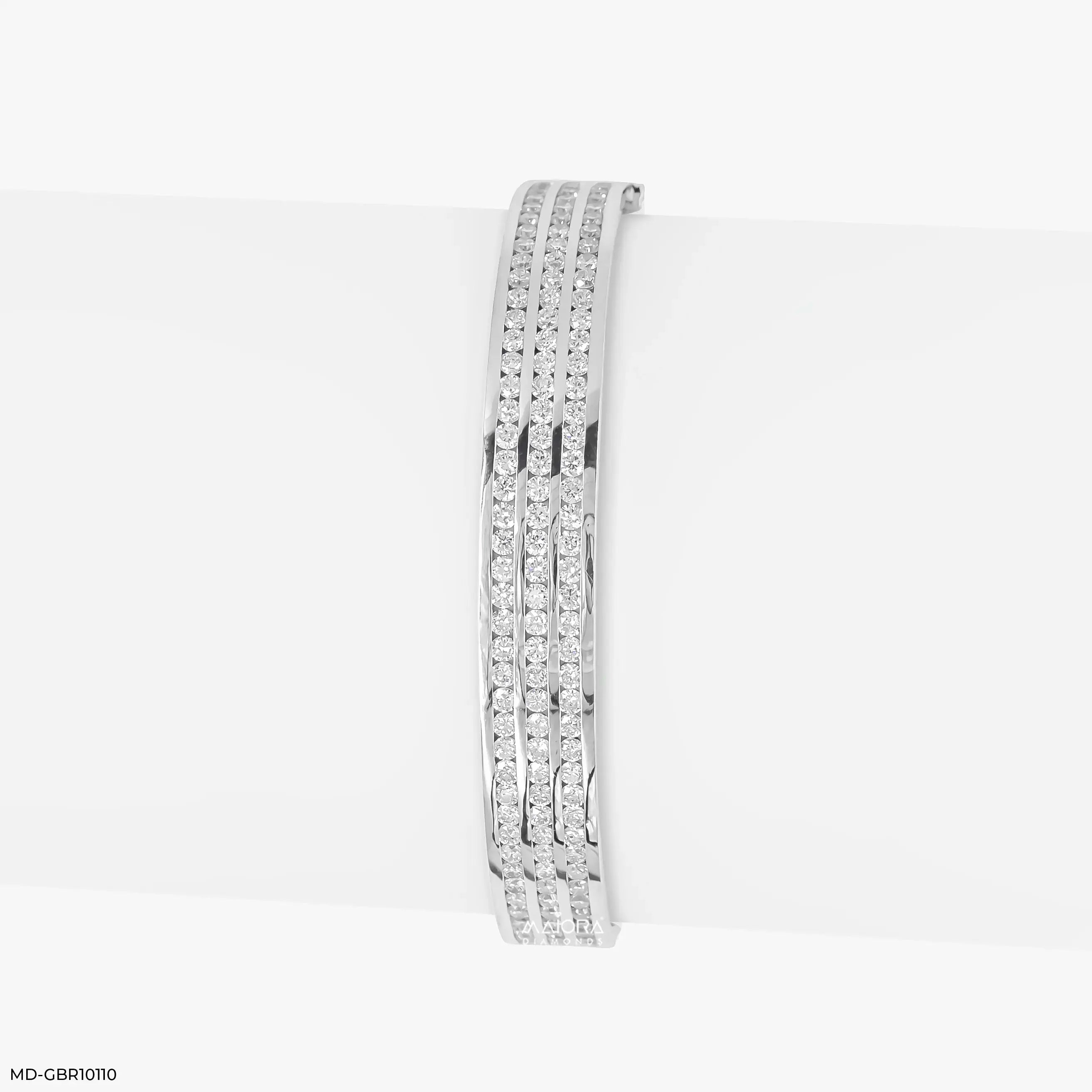 Trinity Row Men's Diamond Bracelet 9K Rose Gold