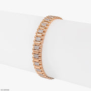 Prestige Link Mens Diamond Bracelet 9K Rose Gold