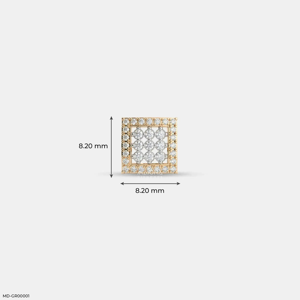 Vertex Diamond Mens Stud Earring