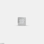 Vertex Diamond Mens Stud Earring 18K White Gold