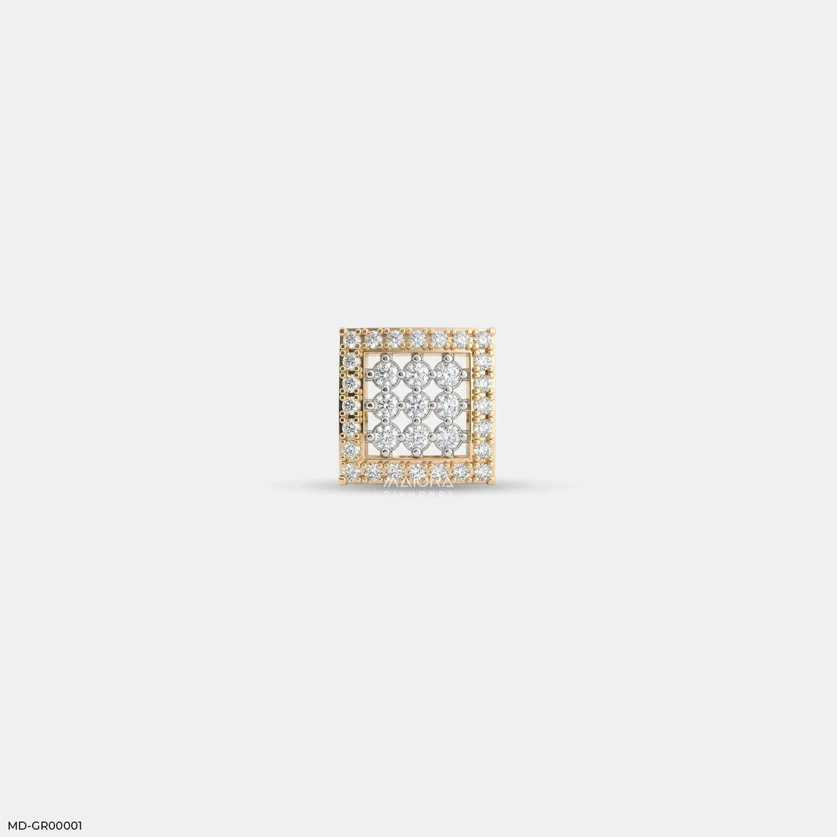 Vertex Diamond Mens Stud Earring