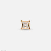 Victorian Diamond Mens Stud Earring 9K Rose Gold