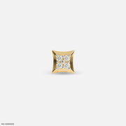 Victorian Diamond Mens Stud Earring 9K Yellow Gold