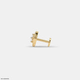 Victorian Diamond Mens Stud Earring 9K Yellow Gold