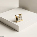 Victorian Diamond Mens Stud Earring 9K Yellow Gold