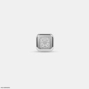 Portal Diamond Mens Stud Earring Platinum 950