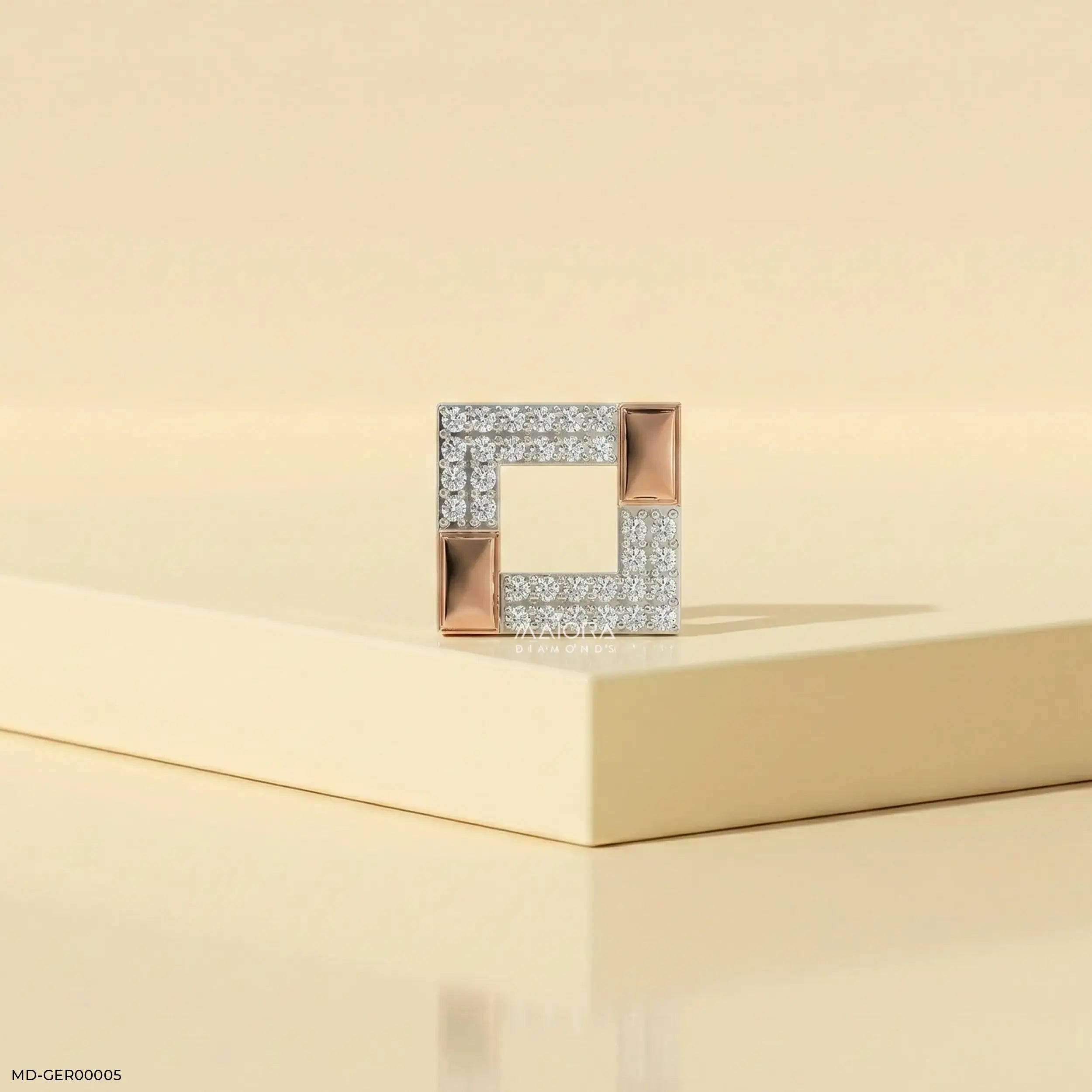 Cohesion Diamond Mens Stud Earring 9K Rose Gold
