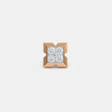 Geomatric Diamond Mens Stud Earring Platinum 950