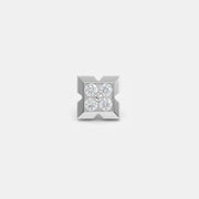 Geomatric Diamond Mens Stud Earring Platinum 950