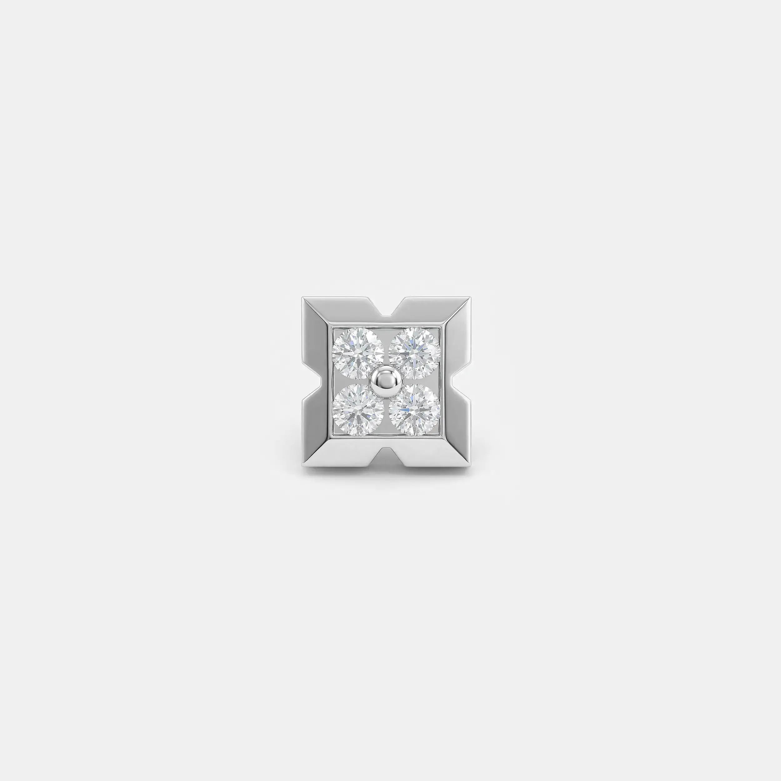 Geomatric Diamond Mens Stud Earring