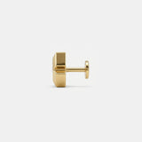 Geomatric Diamond Mens Stud Earring Platinum 950