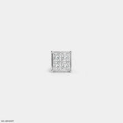Quadra Princess Diamond Mens Stud Earring Platinum 950