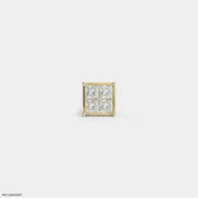 Quadra Princess Diamond Mens Stud Earring 9K Yellow Gold
