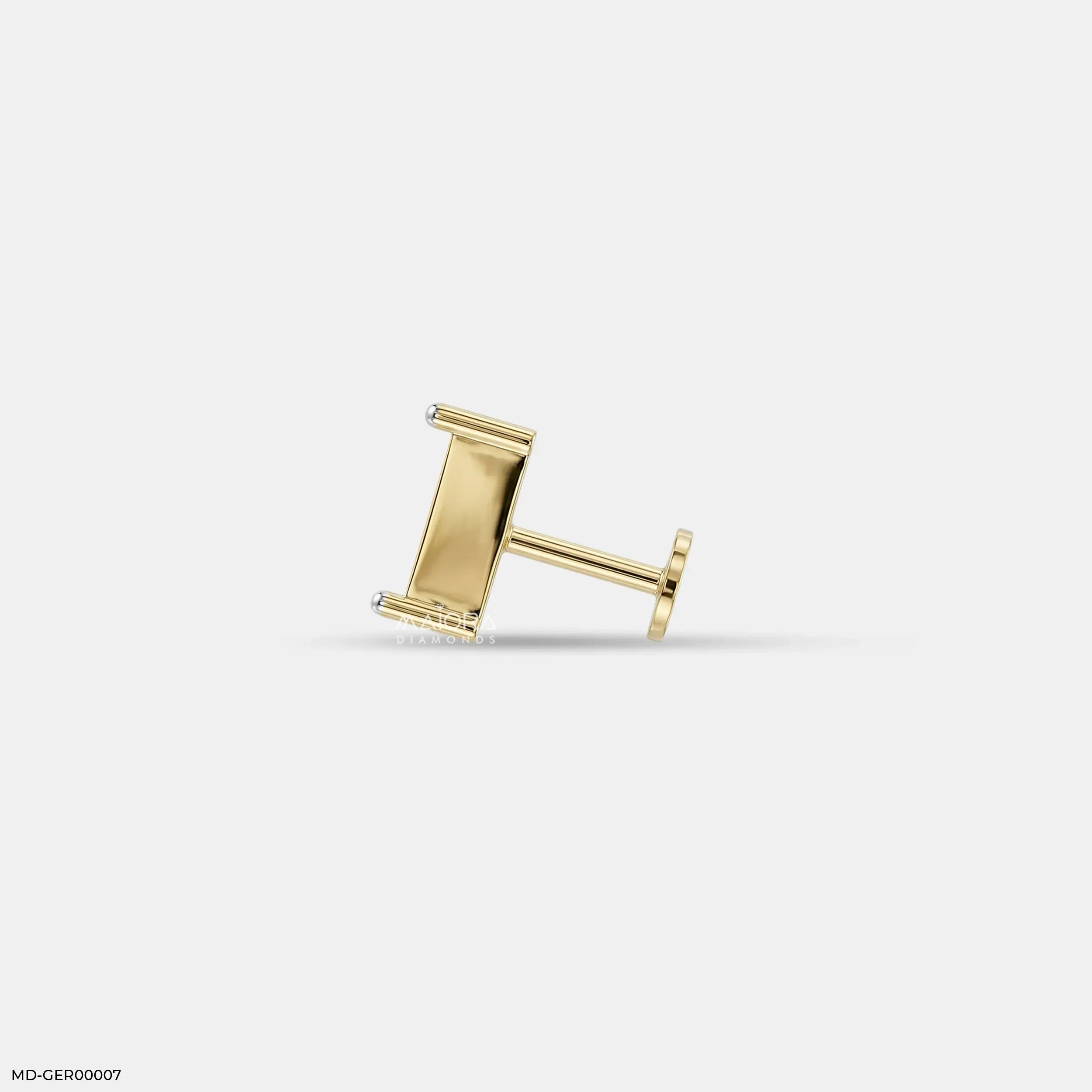 Quadra Princess Diamond Mens Stud Earring 9K Yellow Gold