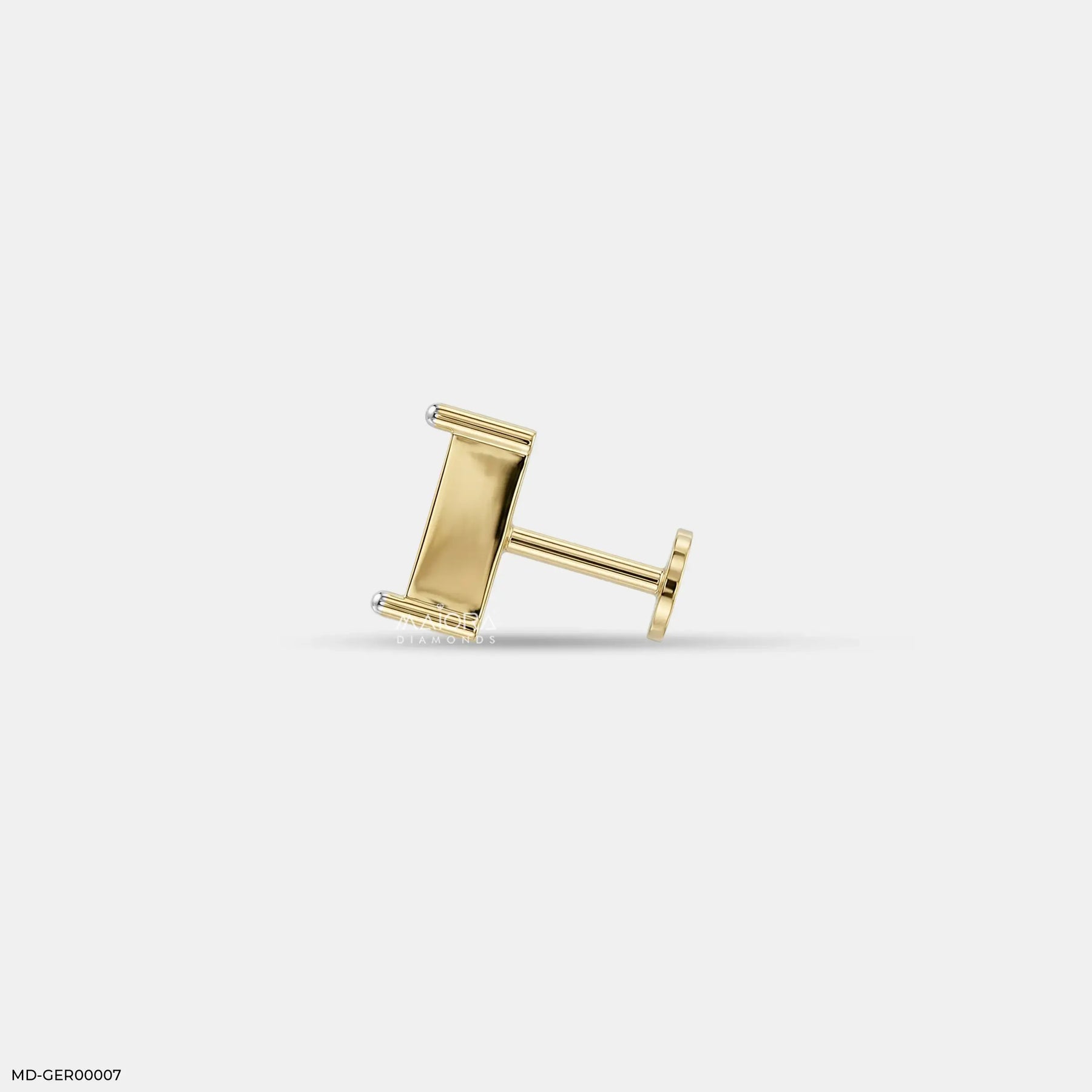 Quadra Princess Diamond Mens Stud Earring Platinum 950