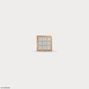 Isometric Brilliance Diamond Mens Stud Earring 14K Rose Gold