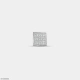Isometric Brilliance Diamond Mens Stud Earring Platinum 950