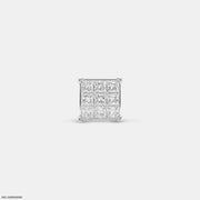 Sparkling Cluster Diamond Mens Stud Earring