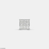 Sparkling Cluster Diamond Mens Stud Earring 9K Yellow Gold
