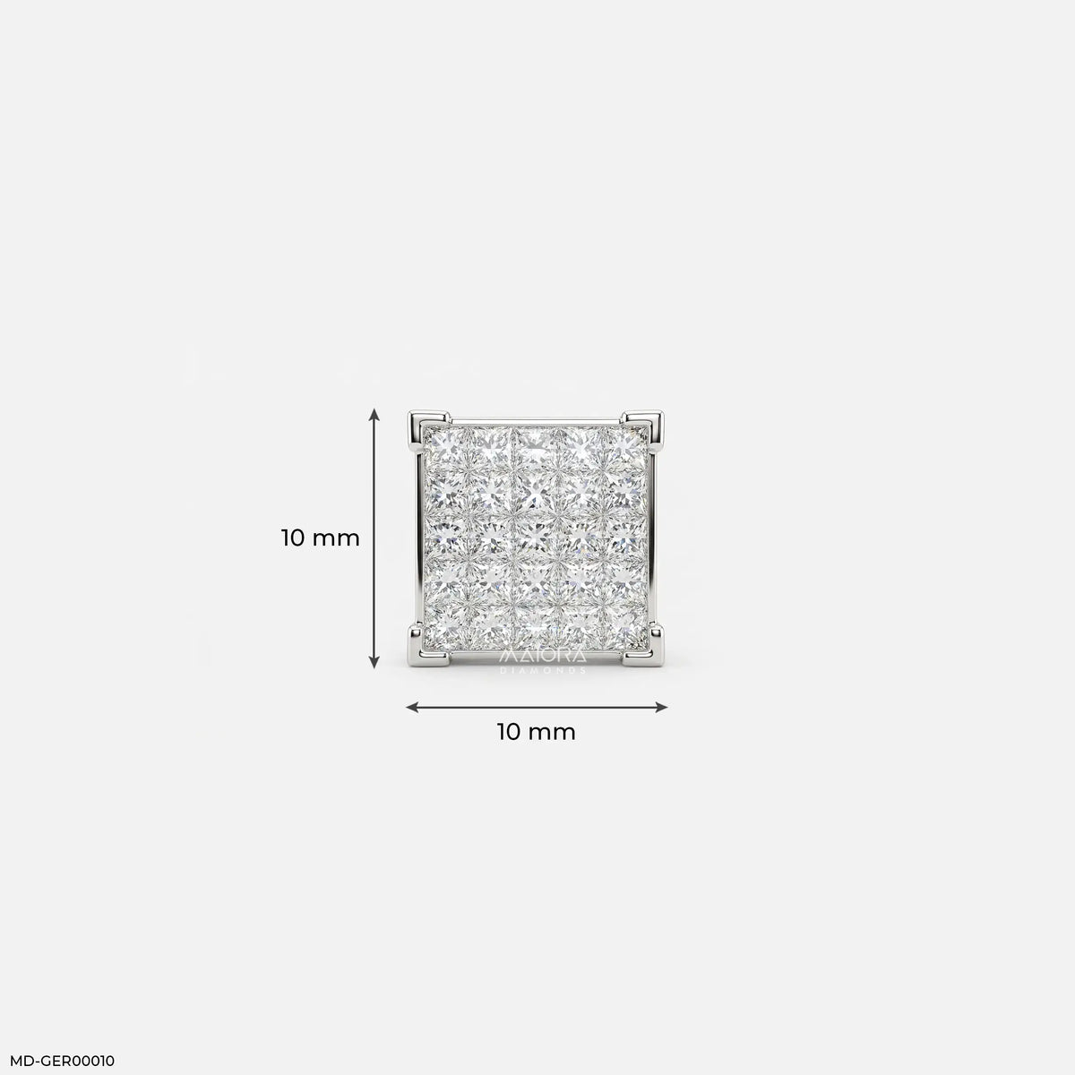 Empire Blocks Diamond Mens Stud Earring