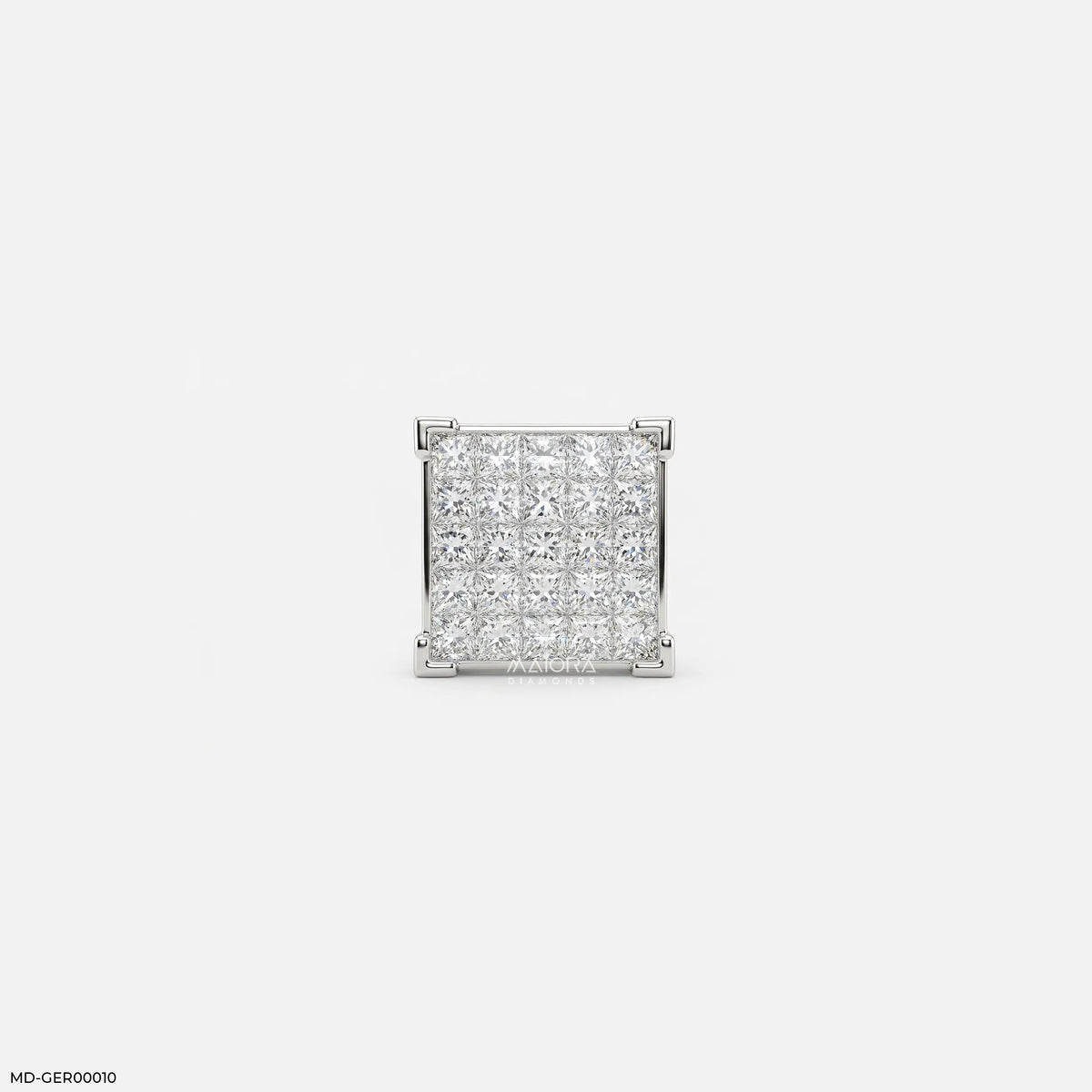 Empire Blocks Diamond Mens Stud Earring